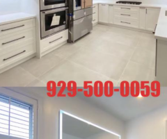 纽约蓝天装修团队专业厨房卫浴/地板地砖/批灰油漆/⽔电⽊⼯/换⻔换窗/围栏围墙/⻋道草坪/⼟库翻新929-500-0059